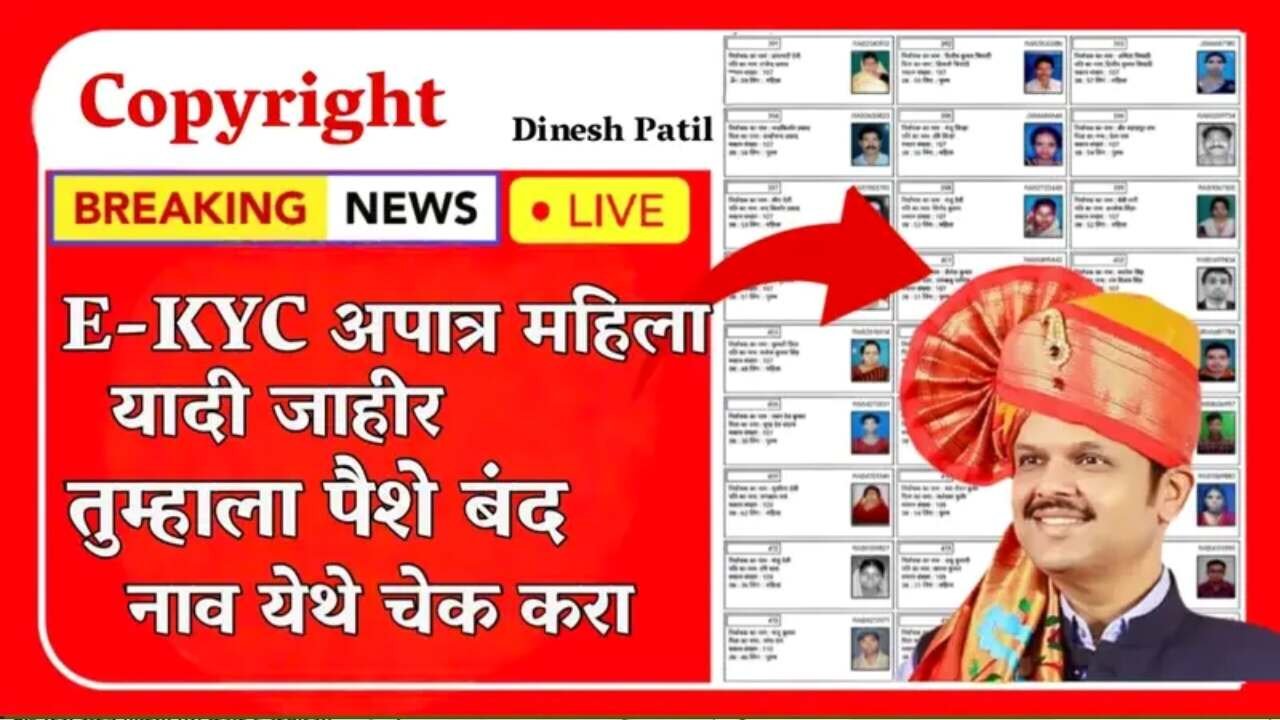 लाडकी बहीण योजना: e-KYC केलेल्या महिलांची गावानुसार नवीन यादी जाहीर; नाव पहा Ladaki Bahin Yojana KYC Process 2026